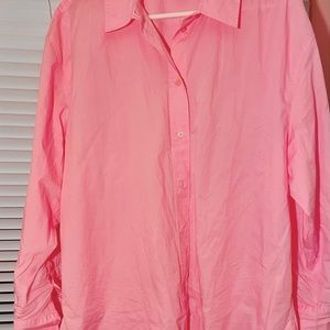 Oversized Pink Button-Up